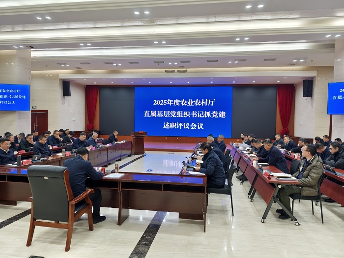 农业农村厅召开2025年度直属基层党组织书记抓党建述职评议会议和效能目标考核大会